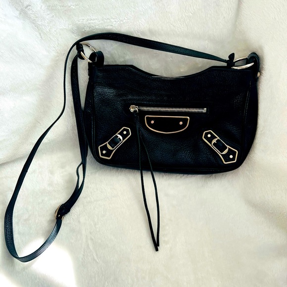 Balenciaga Hip Classic Metallic Edge Leather Cross Body Bag - Picture 4 of 5